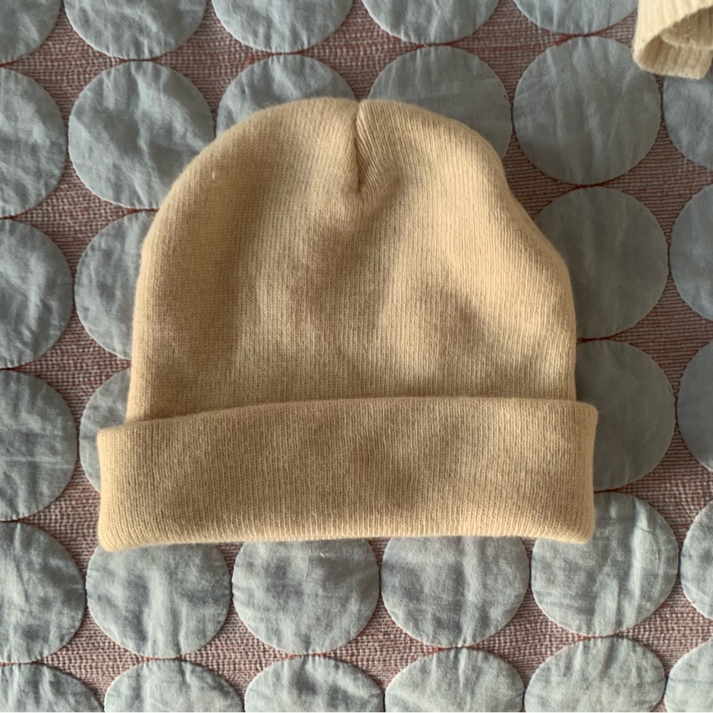 Cream beanie